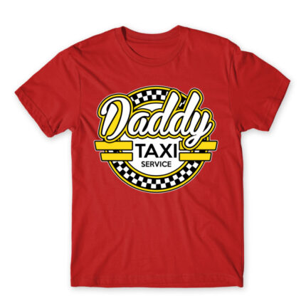 Daddy Taxi Service Red Men's Tee for Taxi Driver, Work