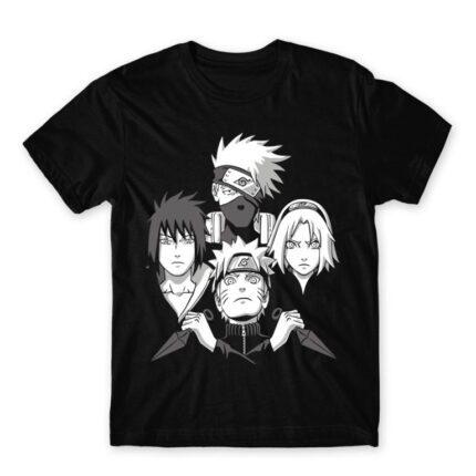 Dark Team Naruto Black Men's T-shirt for Anime, Naruto