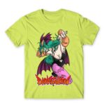 Darkstalkers Morrigan Aensland Apple Green Men's T-shirt for Anime, Original Character