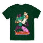 Darkstalkers Morrigan Aensland Bottle Green Men's T-shirt for Anime, Original Character
