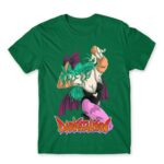 Darkstalkers Morrigan Aensland Kelly Green Men's Tee for Anime, Original Character