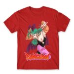 Darkstalkers Morrigan Aensland Red Men's T-shirt for Anime, Original Character