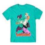 Darkstalkers Morrigan Aensland Turquoise Men's Tee for Anime, Original Character