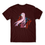 Darling in the FranXX – Zero Two Burgundy Men's Tee for Anime, Darling In The Franxx