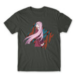 Darling in the FranXX – Zero Two Dark Grey Men's T-shirt for Anime, Darling In The Franxx