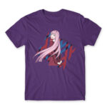 Darling in the FranXX – Zero Two Dark Purple Men's T-shirt for Anime, Darling In The Franxx