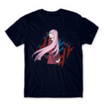 Darling in the FranXX – Zero Two Navy Men's T-shirt for Anime, Darling In The Franxx