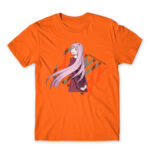 Darling in the FranXX – Zero Two Orange Men's T-shirt for Anime, Darling In The Franxx