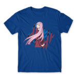 Darling in the FranXX – Zero Two Royal Blue Men's T-shirt for Anime, Darling In The Franxx
