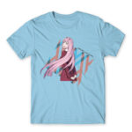 Darling in the FranXX – Zero Two Sky Blue Men's Tee for Anime, Darling In The Franxx