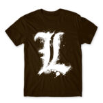 Death Note L Chocolate Men's T-shirt for Anime, Death Note