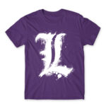 Death Note L Dark Purple Men's Tee for Anime, Death Note