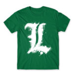 Death Note L Kelly Green Men's T-shirt for Anime, Death Note
