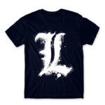 Death Note L Navy Men's T-shirt for Anime, Death Note