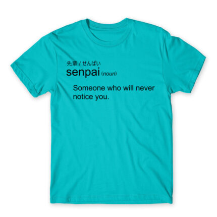 Define: senpai Atoll Blue Men's T-shirt for Anime, Senpai