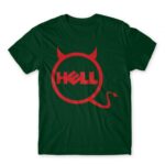 Dell Hell Bottle Green Men's T-shirt for Brand Parody, Funny