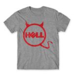 Dell Hell Grey Melange Men's Tee for Brand Parody, Funny