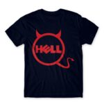 Dell Hell Navy Men's T-shirt for Brand Parody, Funny