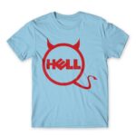 Dell Hell Sky Blue Men's Tee for Brand Parody, Funny