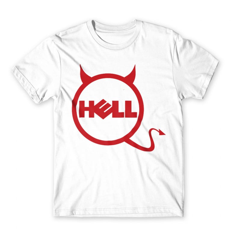 Dell Hell White Men's Tee Dell Hell White Men's Tee for Brand Parody, Funny