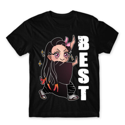 Demon Slayer – Best Friends – Nezuko Black Men's T-shirt for Anime, Kimetsu No Yaiba