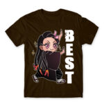 Demon Slayer – Best Friends – Nezuko Chocolate Men's Tee for Anime, Kimetsu No Yaiba