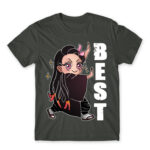 Demon Slayer – Best Friends – Nezuko Dark Grey Men's Tee for Anime, Kimetsu No Yaiba