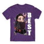 Demon Slayer – Best Friends – Nezuko Dark Purple Men's T-shirt for Anime, Kimetsu No Yaiba