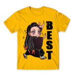Demon Slayer – Best Friends – Nezuko Gold Men's Tee for Anime, Kimetsu No Yaiba