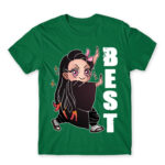 Demon Slayer – Best Friends – Nezuko Kelly Green Men's Tee for Anime, Kimetsu No Yaiba
