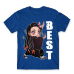 Demon Slayer – Best Friends – Nezuko Royal Blue Men's T-shirt for Anime, Kimetsu No Yaiba