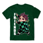 Demon Slayer – Best Friends – Tanjiro Bottle Green Men's Tee for Anime, Kimetsu No Yaiba
