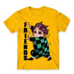 Demon Slayer – Best Friends – Tanjiro Gold Men's Tee for Anime, Kimetsu No Yaiba
