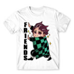 Demon Slayer – Best Friends – Tanjiro White Men's Tee for Anime, Kimetsu No Yaiba