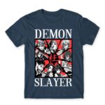 Demon Slayer Characters Denim Men's Tee for Anime, Kimetsu No Yaiba