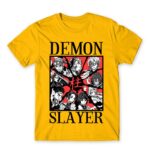 Demon Slayer Characters Gold Men's T-shirt for Anime, Kimetsu No Yaiba