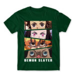 Demon Slayer Eyes Bottle Green Men's T-shirt for Anime, Kimetsu No Yaiba
