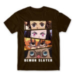 Demon Slayer Eyes Chocolate Men's Tee for Anime, Kimetsu No Yaiba