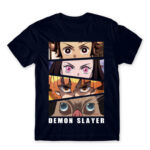 Demon Slayer Eyes Navy Men's Tee for Anime, Kimetsu No Yaiba