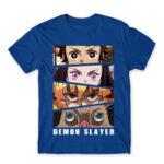 Demon Slayer Eyes Royal Blue Men's Tee for Anime, Kimetsu No Yaiba