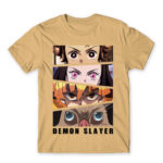 Demon Slayer Eyes Sand Men's Tee for Anime, Kimetsu No Yaiba
