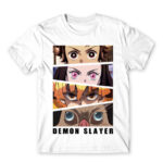 Demon Slayer Eyes White Men's Tee for Anime, Kimetsu No Yaiba