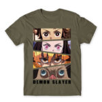 Demon Slayer Eyes Zinc Men's Tee for Anime, Kimetsu No Yaiba