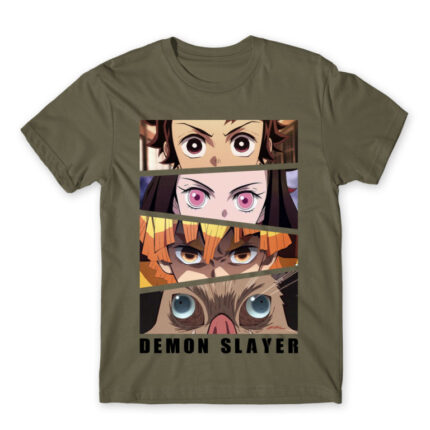 Demon Slayer Eyes Zinc Men's Tee for Anime, Kimetsu No Yaiba