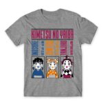 Demon Slayer – Geisha makeover Grey Melange Men's T-shirt for Anime, Kimetsu No Yaiba