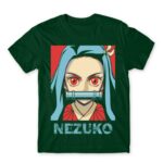 demon slayer nezuko Bottle Green Men's Tee for Anime, Kimetsu No Yaiba