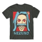 demon slayer nezuko Dark Grey Men's T-shirt for Anime, Kimetsu No Yaiba