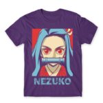demon slayer nezuko Dark Purple Men's T-shirt for Anime, Kimetsu No Yaiba