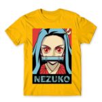 demon slayer nezuko Gold Men's T-shirt for Anime, Kimetsu No Yaiba