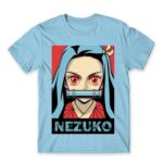 demon slayer nezuko Sky Blue Men's Tee for Anime, Kimetsu No Yaiba